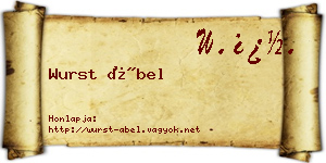Wurst Ábel névjegykártya