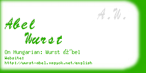 abel wurst business card